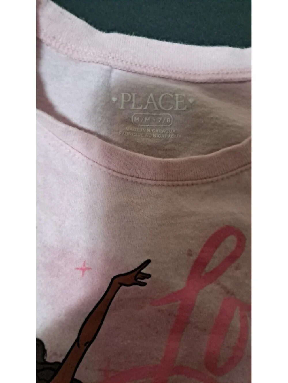 Place: girls Love To DANCE ballerina Teeshirt Size 7/8